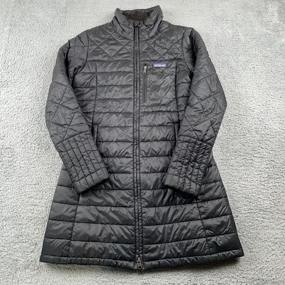 Patagonia Jacket Womens Small Black Radalie Parka Puffer Insulated Long Hiking
